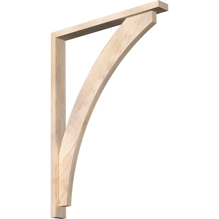 Ekena Millwork Thorton Block Smooth Bracket w/ Offset Brace, Douglas Fir, 3 1/2"W x 32"D x 44"H BKT0402X32X44THR05SDF